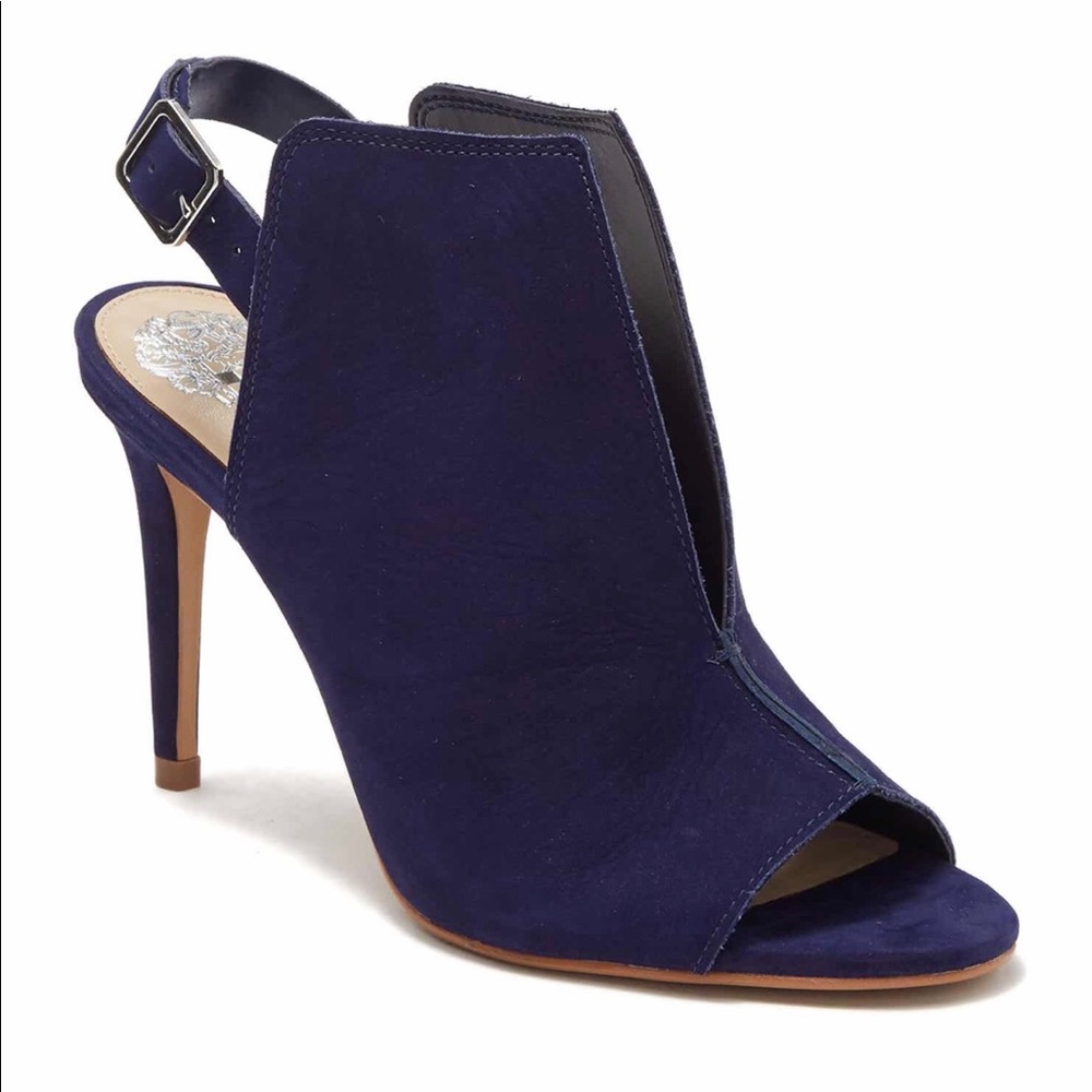 Never Worn! Sz 4 Navy Split Vamp Stiletto Mule
